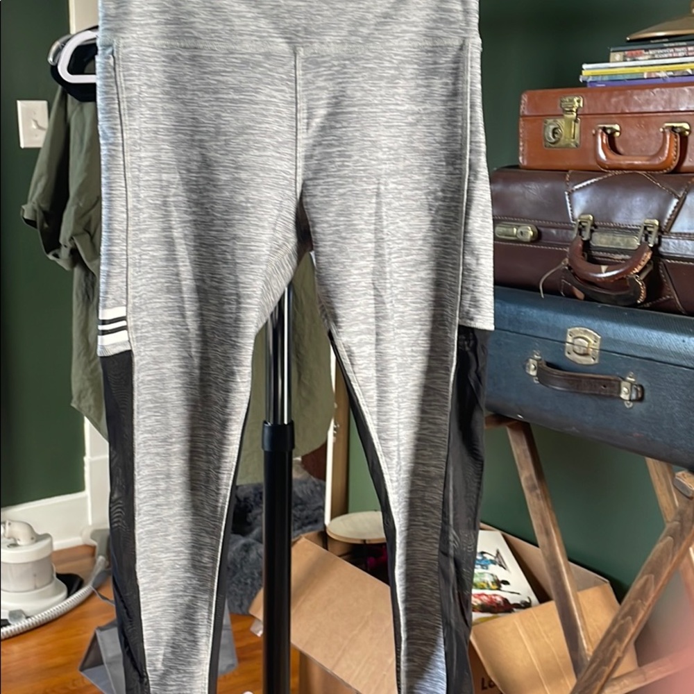 Grey + Black PINK leggings